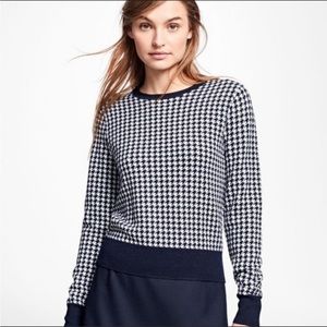 Brooks brothers wool houndstooth sweater